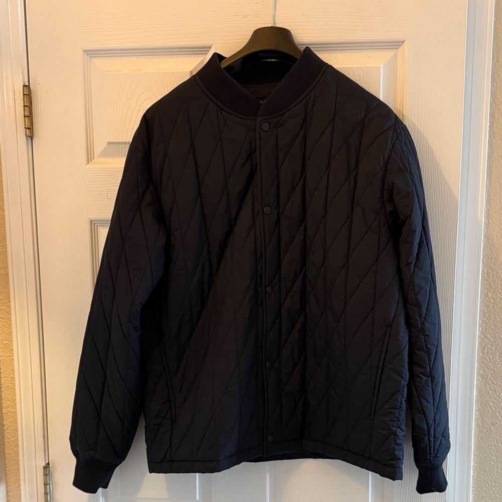 Uniqlo Quilted Shirt Jacket - Black Size L